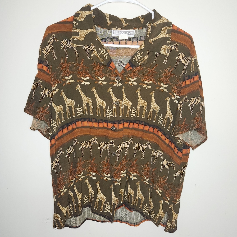 Dress Barn Safaree print blouse